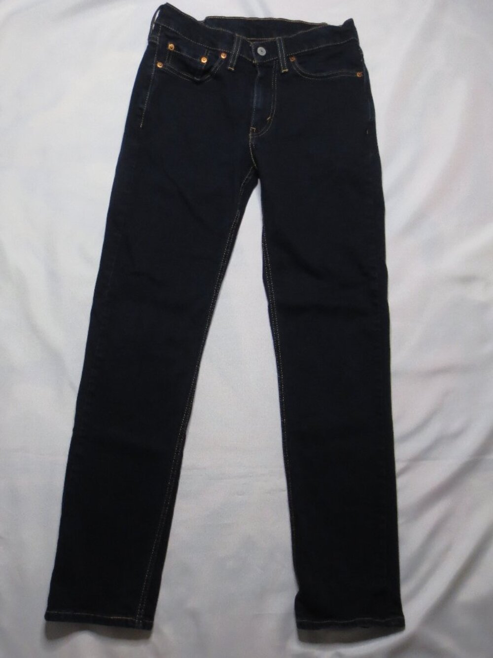 LEVI’S 514 mens JEANS straight fit DENIM dark wash BLUE stretch SIZE 29